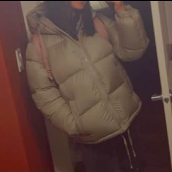 Taupe puffer jacket - Picture 4 of 5